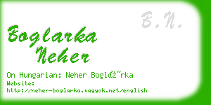 boglarka neher business card